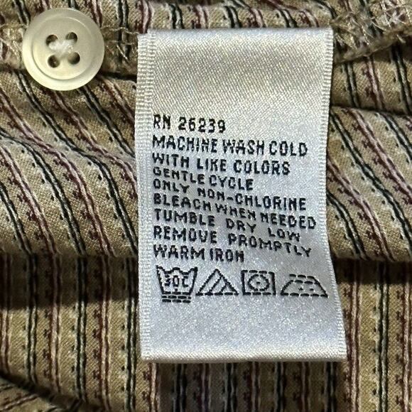 Izod International Tour Men's Tan and Brown Short Sleeve Golf Polo Size Large - Picture 9 of 10